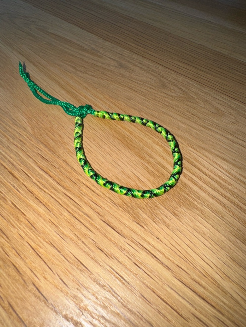 Handwoven Green & Black Friendship Bracelet